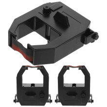 3Pcs Office Time Recorder Ribbon Black Red Ink Cartridge Replacement