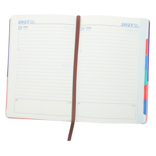 Pink A5 2027 Daily Diary Planner Soft Cover Academic Notebook