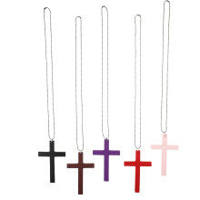 5St Multicolor Kruis Kettingen Natuurlijke Cross Hangers