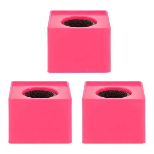 3Pcs Reusable Plastic Pink Microphone Flag Station for Podcast Hosts