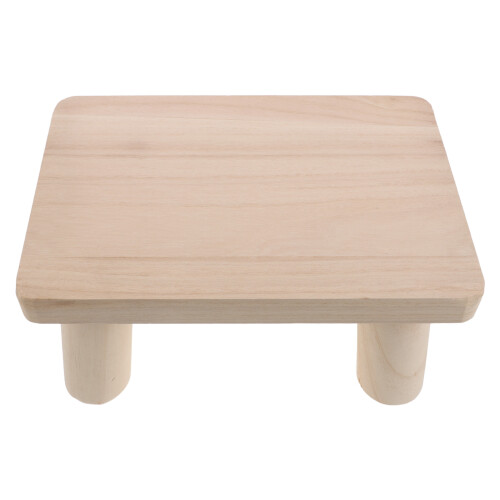 Compact Wooden Stool Non Slip Footstool for Bedroom Office