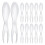 12Pièces Dessert Métal Portable Confortable Argent 1
