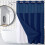 Rideau de douche réversible en polyester imperméable 71 x 80 pouces 6