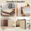 Dekoratives Kunstbuch-Set (2 Stück), braun-beige, Leinen 4