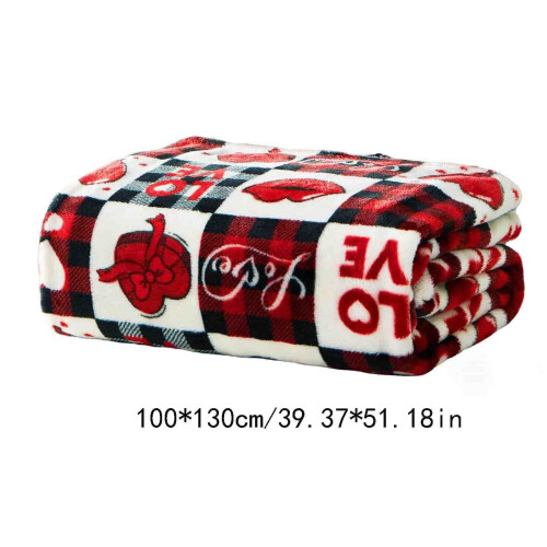Red Heart Fleece Throw Blanket 2