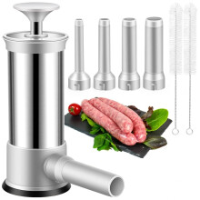 Ručná plnička klobás so 4 tubami, kapacita 2,2 lb