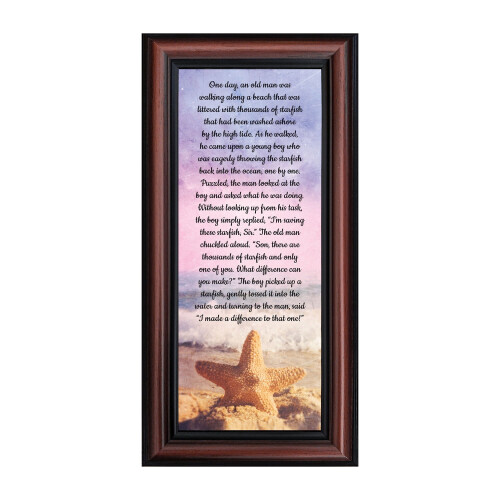 Πλαίσιο Starfish Story 6x12in – Γυάλινη πρόσοψη, καβαλέτο & τοίχος