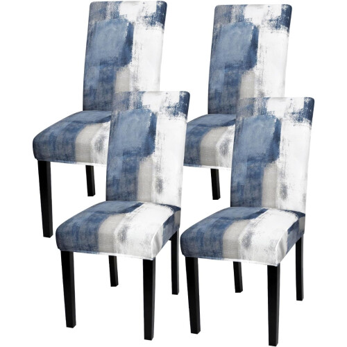 Set mit 4 Stretch-Esszimmerstuhlhussen