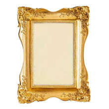 Ramă foto antică din rășină aurie 10x15cm