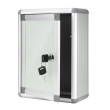 Postkasse i aluminium med lås 20 x 9,5 x 27 cm