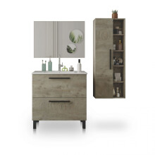 Pack de baño con lavabo cerámico y columna Sense Plus V2