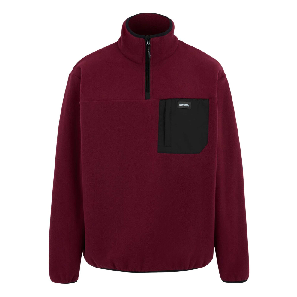 Regatta (4Xl, Dark Maroon) Mens Frankie Half Zip Fleece Top Multicoloured