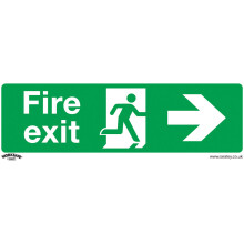 Worksafe SS24V1 Safety Sign Fire Exit (Right) - Self-Adhesive Vinyl