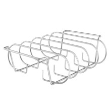 Edelstahl-Grillrost, hitzebeständiger Rippenständer für Steaks,