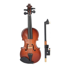 Mini-Violine Modell mit Ständer Natur Lindenholz 7 cm