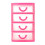 Mini Organizer Box Storage Container 12x8x15cm Red with 4 2