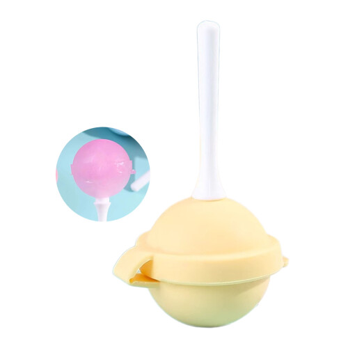 4 Pack Silicone Ice Popsicles Molds With Included Stick-Yellow