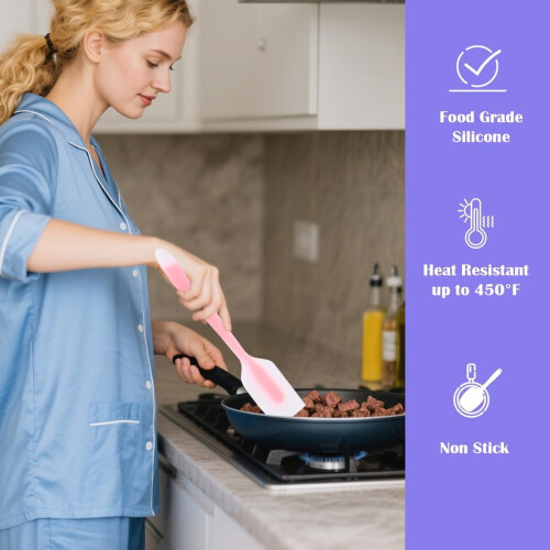 Silicone Spatula Set – Heat-Resistant, Flexible, 1