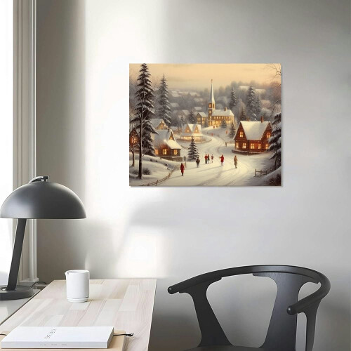 Quadro decorativo rústico em tela com árvore. 2