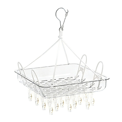 Foldable Garment Clothespin Hanger With AntiSlip Grips For-2