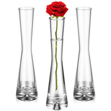 Conjunto de 3 Vasinhos de Vidro Transparentes e Minimalistas – Design Minimalista