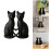 Herz-Design, schwarze Katzen, Paar-Statue, romantisches Geschenk 2