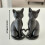 Herz-Design, schwarze Katzen, Paar-Statue, romantisches Geschenk 3