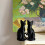 Herz-Design, schwarze Katzen, Paar-Statue, romantisches Geschenk 6