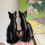 Herz-Design, schwarze Katzen, Paar-Statue, romantisches Geschenk 7