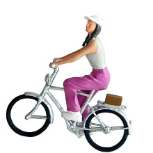 Figurines de cyclisme homme et femme en résine, échelle-1127