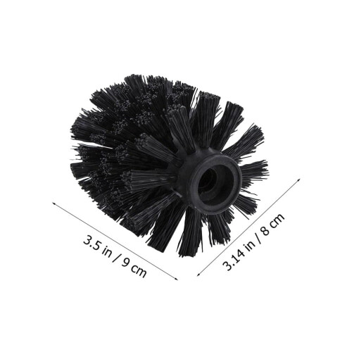 3x Schwarze Toilettenbürstenköpfe für Standardbürsten 1