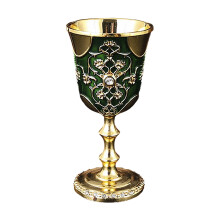 Elegante bekerbekers Metaal Champagne Glas Kristal-goudgroen