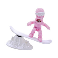 Creative Skiing Snowboarding Figure 3D Printed Rocking-Pink