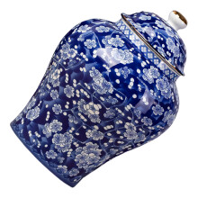 Delicate Blue Flower Tea Canister Durable Ceramic-Design A