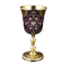 Studded Metal Goblet Cups Sparkling Design For-golden grape