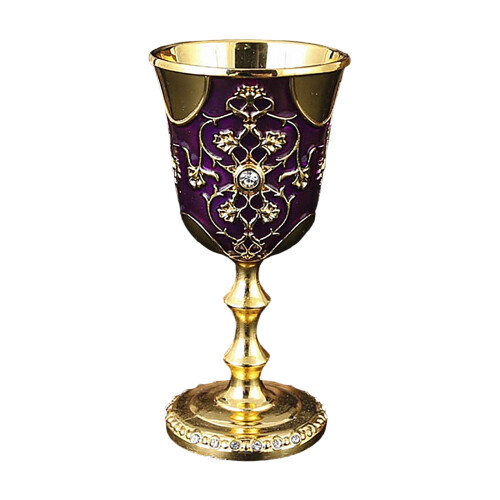 Studded Metal Goblet Cups Sparkling Design For-golden grape
