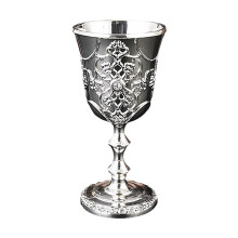 Vintaged Chalice Medieval Goblet Metal Wine Glass Cups-silver