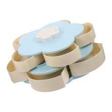 Multi Layer Rotating Snacks Box Divided Serving Tray for Fruits
