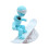 Fun Skiing Figure Car Dashboard Decoration 3D Printed-Cyan 1