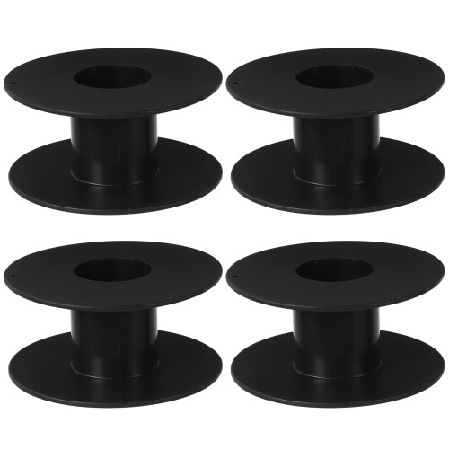 Plasttrådsrulle – 4-pack, svart, 6,9 cm