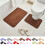 Bathroom Rug Set Memory Foam 2 pcs Non-Slip Absorbent 1