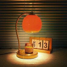 Verstellbare Kerzenwärmerlampe, orange, Metall, 1 Stück
