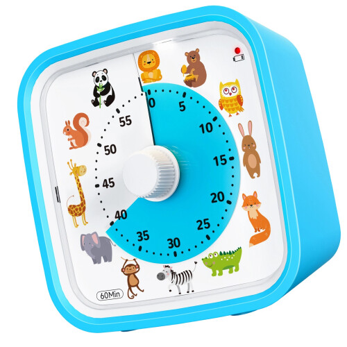 Educational Visual Timer For Students With 3 Alarms Mode-Blue