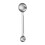 Durability 430 Rustless Steel Double Head Measuring-Silver 1
