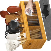 Geräumiger 6-teiliger Holzständer für Küchenartikel mit