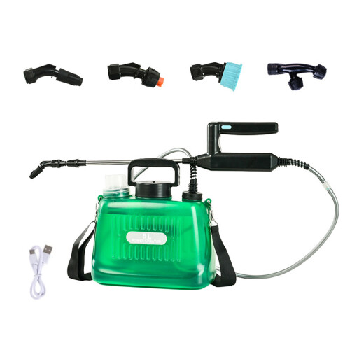 Robustes elektrisches Gartensprühgerät mit 5-5L grün transparent