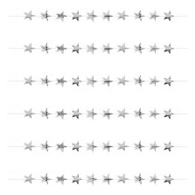 Premium Metallic Star Hanging Decorations For Christmas-Silver