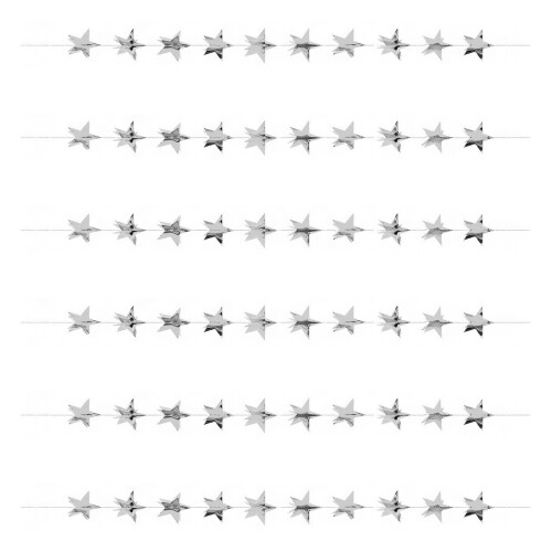 Premium Metallic Star Hanging Decorations For Christmas-Silver