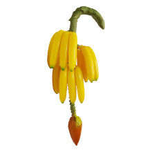 Künstlicher Bananenstiel, künstliche Früchte,-Gelb