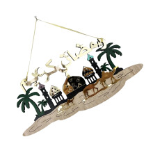Elegante houten kamelen hangende decoratie, perfect voor